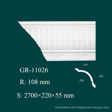 Material de construcción PU styrofoam moldeo para la casa de decoración de interiores